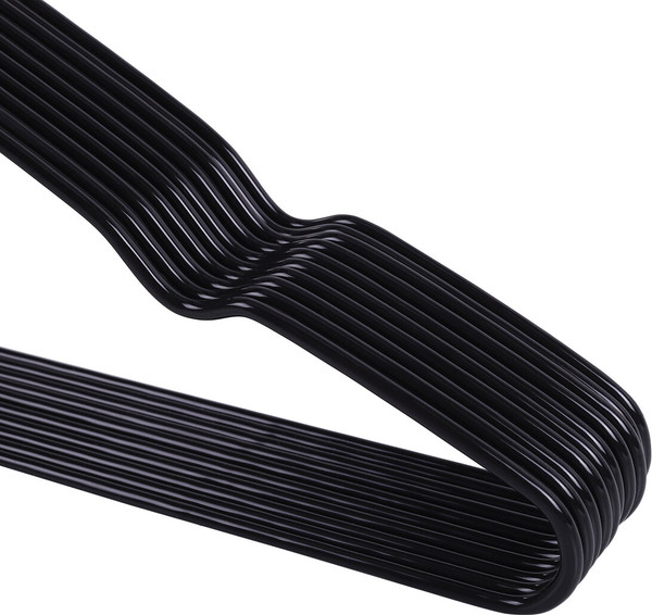 Изображение товара Набор металлических вешалок-плечиков Brabix Premium / 608467 (10шт, черный)