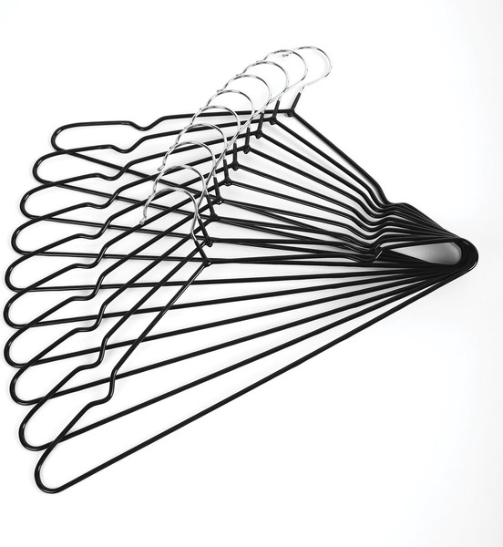 Изображение товара Набор металлических вешалок-плечиков Brabix Premium / 608467 (10шт, черный)