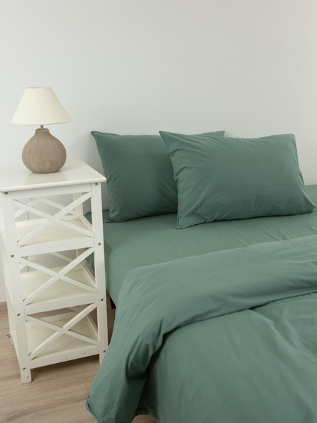 Изображение товара Комплект постельного белья Блакiт Вареный хлопок 2сп 50х70 / 17-6323 арт.4843 (зеленый)