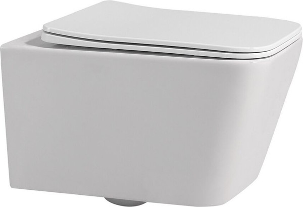 Изображение товара Унитаз подвесной с инсталляцией Abber Rechteck AC1201-AC0105-AC0121MCH (с кнопкой смыва)