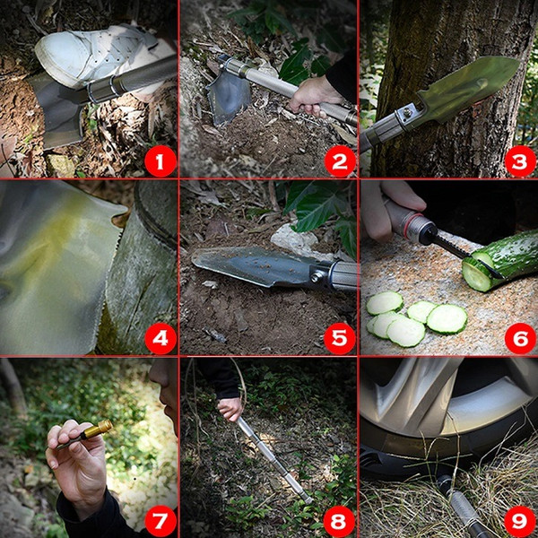 Изображение товара Лопата туристическая YYC Складная G-B10 многофункциональная