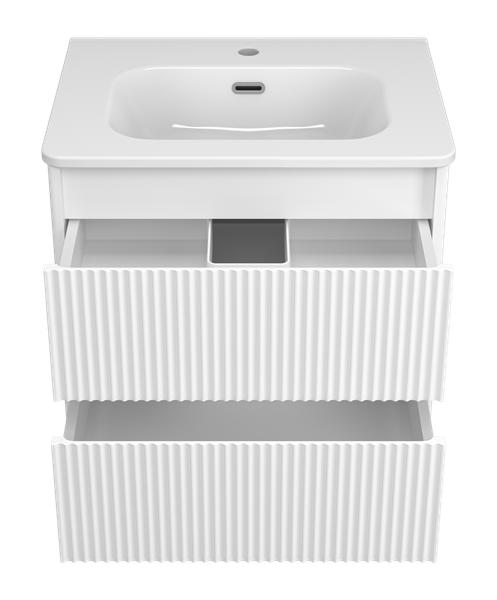 Изображение товара Тумба с умывальником Brevita Riva 60 / RIV-07060-0102Я+B-OND060-01