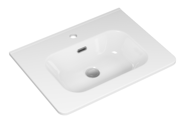 Изображение товара Тумба с умывальником Brevita Riva 60 / RIV-07060-0102Я+B-OND060-01