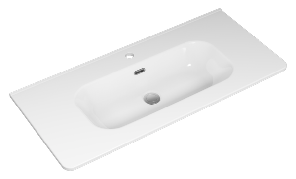 Изображение товара Тумба с умывальником Brevita Riva 100 / RIV-07100-0102Я+B-OND100-01