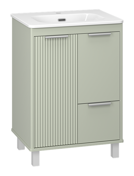 Изображение товара Тумба с умывальником Brevita Risacca Pistachio 60 / RIS-06060-0842Я+B-OND060-01 (фисташковый)