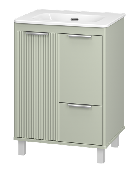 Изображение товара Тумба с умывальником Brevita Risacca Pistachio 60 / RIS-06060-0842Я+B-OND060-01 (фисташковый)