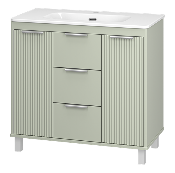 Изображение товара Тумба с умывальником Brevita Risacca Pistachio 90 / RIS-06090-0842Я+B-OND090-01 (фисташковый)