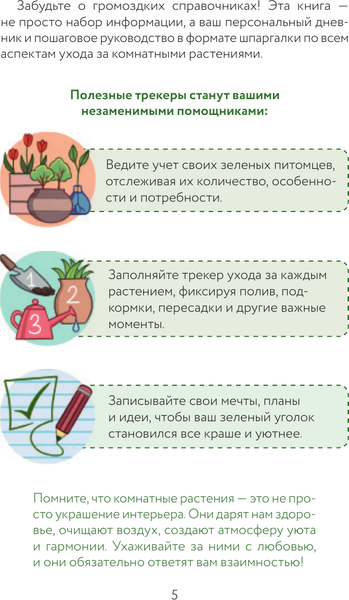 Изображение товара Нехудожественная книга АСТ Цветовод на всю голову. Шпаргалка-трекер по уходу за растениями (Кузнецова Екатерина, твердая обложка)