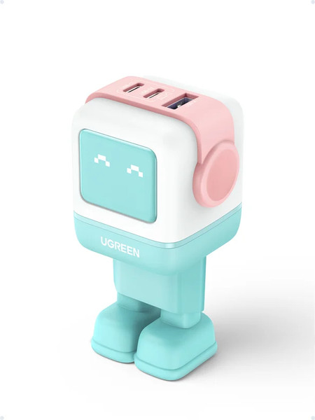 Изображение товара Адаптер питания сетевой Ugreen CD361 / 35855 (розовый/синий)