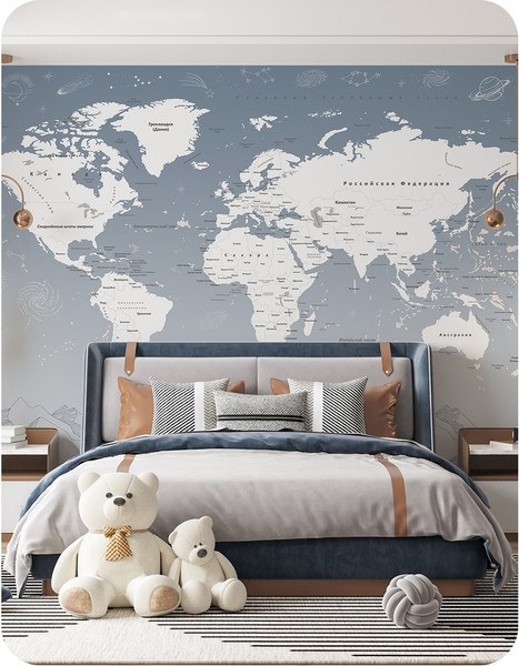 Изображение товара Фотообои листовые Citydecor Карта мира 24 (500x260см)