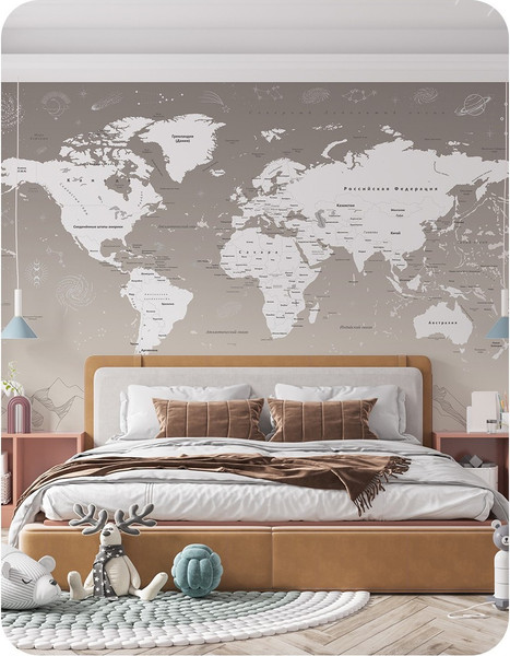 Изображение товара Фотообои листовые Citydecor Карта мира 25 (200x140см)