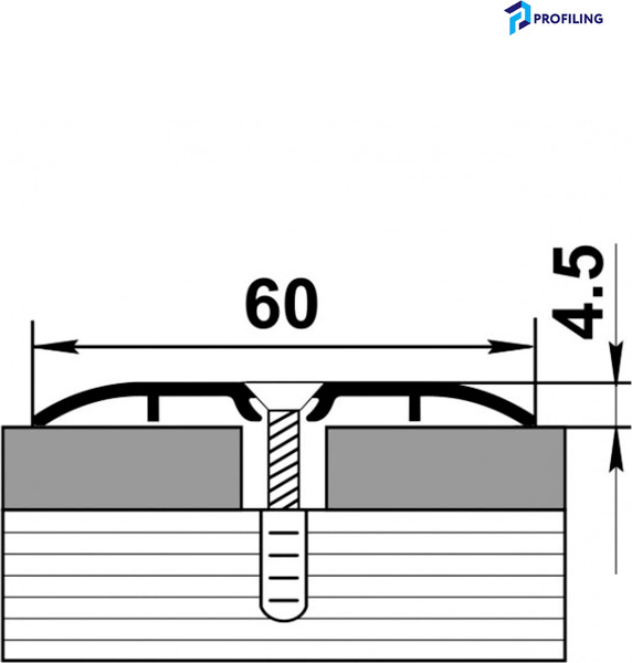 Изображение товара Порог Profiling Широкий 60мм (1.8м, серебристый)
