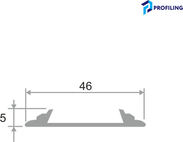 Изображение товара Порог Profiling ПО-46 с резиновой вставкой (0.9м, серебристый)