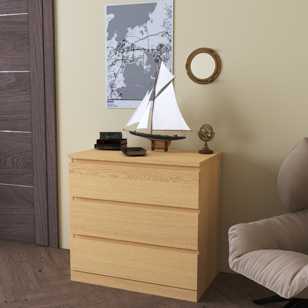 Изображение товара Комод Mio Tesoro Варма Prime 3 (дуб беленый)