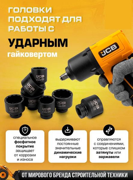 Изображение товара Набор головок слесарных JCB 8071-9MPB (65107)