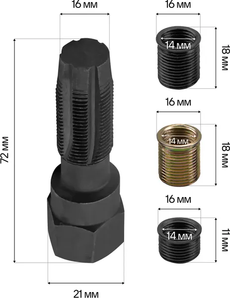 Изображение товара Набор футорок для восстановления резьбы Forsage F-17580 (65384)