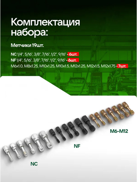 Изображение товара Резьбонарезной набор RockForce RF-943U1 (65393)