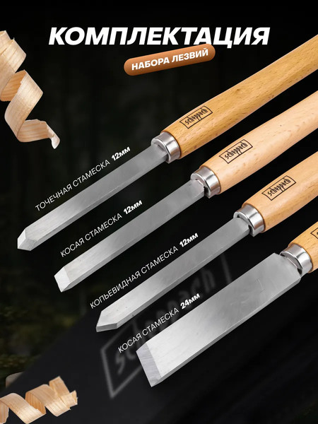 Изображение товара Набор стамесок Scheppach Sch-6281 (65681), (4пр)