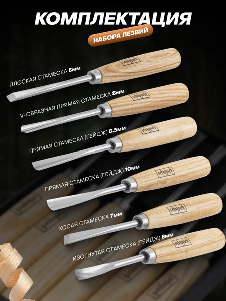 Изображение товара Набор стамесок Scheppach Sch-25570 (65679), (6пр)