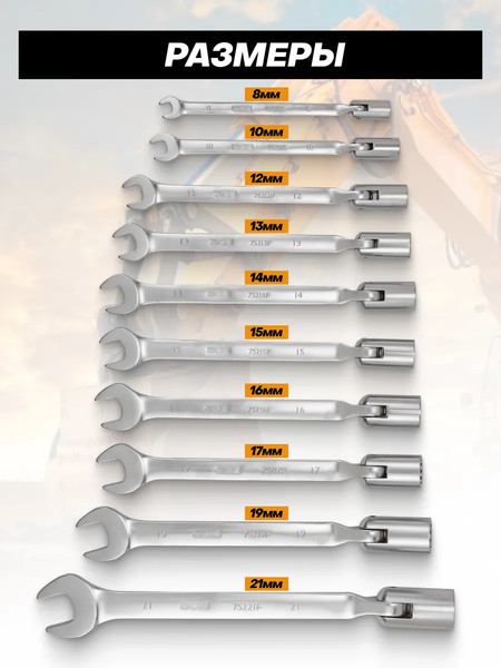 Изображение товара Набор ключей JCB 5010R (65683)