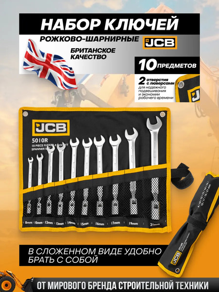 Изображение товара Набор ключей JCB 5010R (65683)