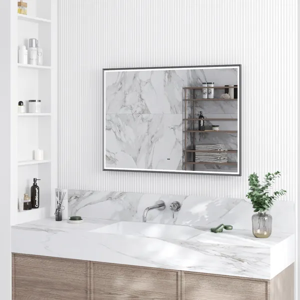 Изображение товара Зеркало Континент Stage Grey Led 100х70 (с бесконтактным сенсором)