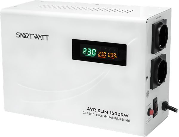 Изображение товара Стабилизатор напряжения SmartWatt AVR Slim 1500RW