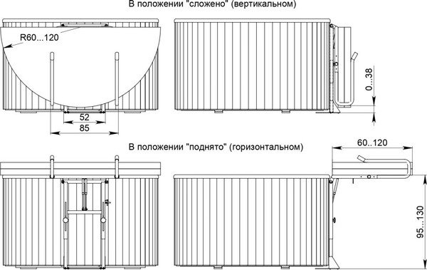 Изображение товара Держатель термокрышки для купели Polarspa Подъемный механизм