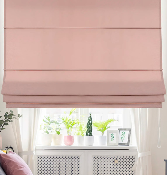 Изображение товара Римская штора Delfa Макси Roman / СШД-02М 270/8950 (160x160, бежево-розовый)