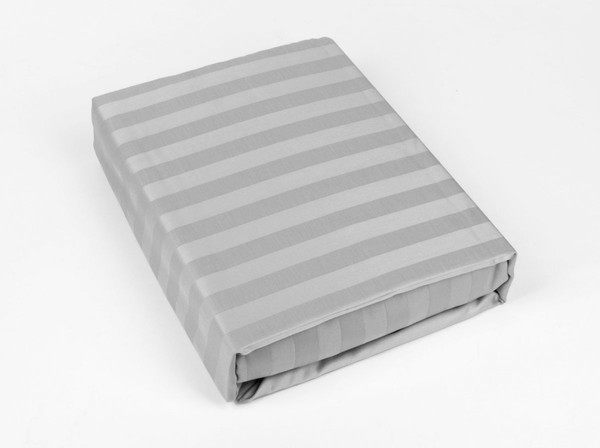 Изображение товара Комплект постельного белья Samsara Страйп-сатин 1.5сп 50х70 (серый)