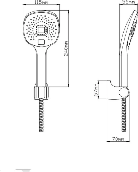 Изображение товара Душевой гарнитур Diadonna D11-1904BL (со шлангом)