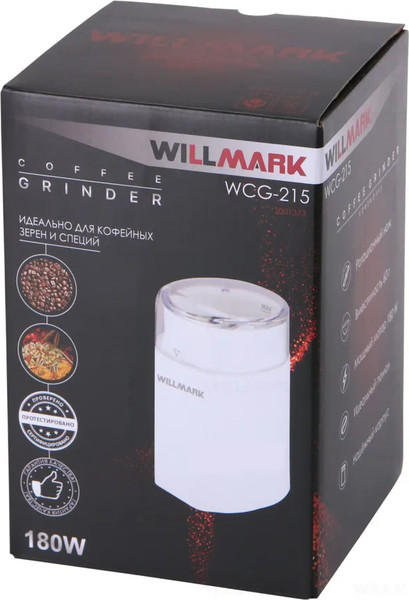 Изображение товара Кофемолка Willmark WCG-215 / 2001373 (белый)