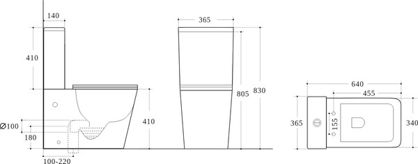 Изображение товара Унитаз напольный Roxen Amati Tornado 600165-01 Rimless Soft Close NC