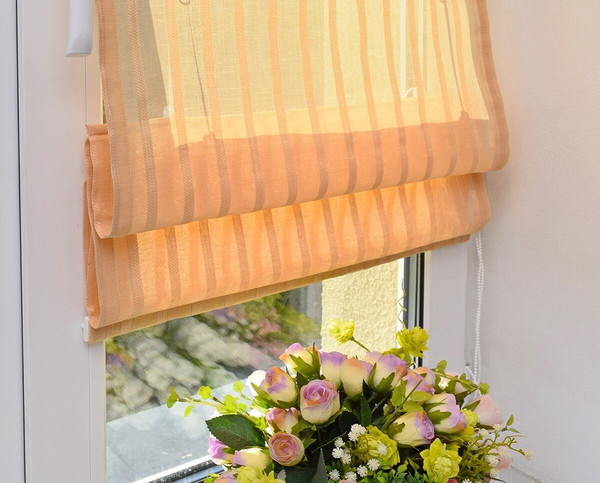 Изображение товара Римская штора Delfa Макси Fancy / СШД-02М-244/068 (120x160, персиковый)