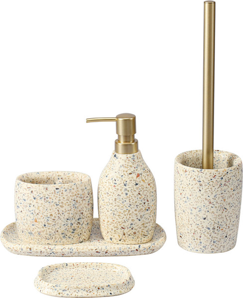 Изображение товара Стакан для зубной щетки и пасты Bergenson Bjorn Mosaic / BB0000927 (светло-бежевый)