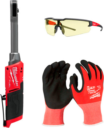 Изображение товара Аккумуляторная трещотка Milwaukee M12 FPTR-0 FUEL+Очки1+Перчатки3 / 4933480756P172