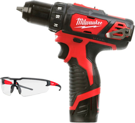 Изображение товара Аккумуляторная дрель-шуруповерт Milwaukee M12BDD-202С Li-Ion 2 А/ч+Очки1 / 4933441915P763
