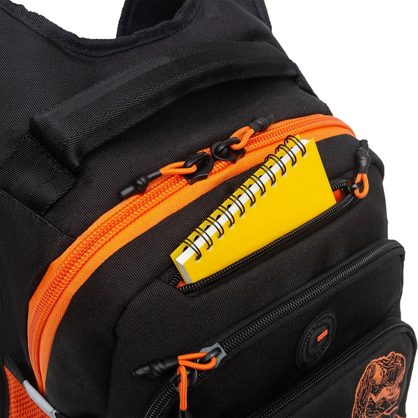 Изображение товара Школьный рюкзак Grizzly RB-450-3f (черный/оранжевый)