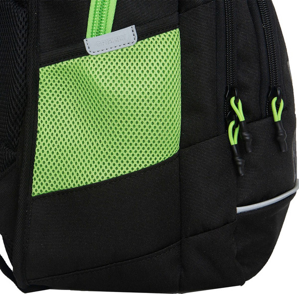 Изображение товара Школьный рюкзак Grizzly RB-450-3f (черный/салатовый)