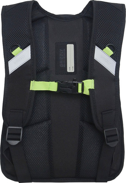 Изображение товара Школьный рюкзак Grizzly RB-450-3f (черный/салатовый)