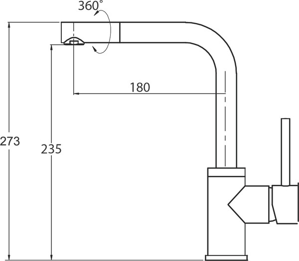 Изображение товара Смеситель ZORG Forte (графит)