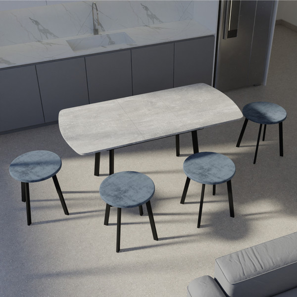 Изображение товара Табурет Макс Стайл Тб-350/4К10/МСТ (темно-серый)