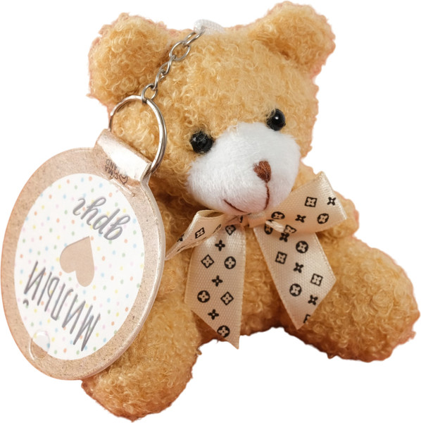 Изображение товара Брелок Sima-Land Игрушка. Мишка с бежевым бантиком / 10603352