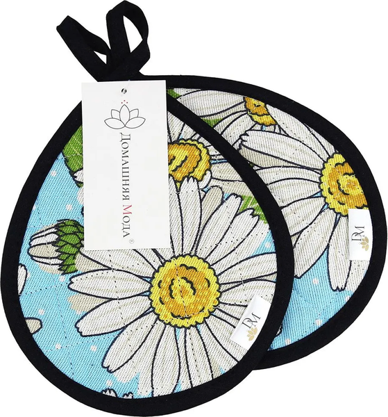 Изображение товара Набор прихваток Домашняя мода Душистая ромашка Вид 4 Капелька 18x20 (2шт)