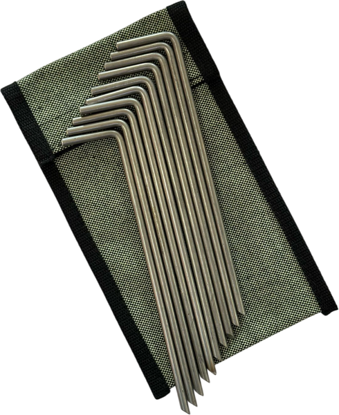 Изображение товара Набор колышков для палатки СИБТЕРМО Нержавейка в чехле / 01410302 (10шт)