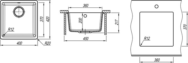 Изображение товара Мойка кухонная ZORG Fast 40 (бежевый)