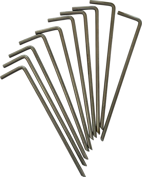 Изображение товара Набор колышков для палатки СИБТЕРМО Нержавейка в чехле + растяжки 4шт / 01410303