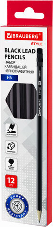 Изображение товара Набор простых карандашей Brauberg Style / 181719 (12шт)