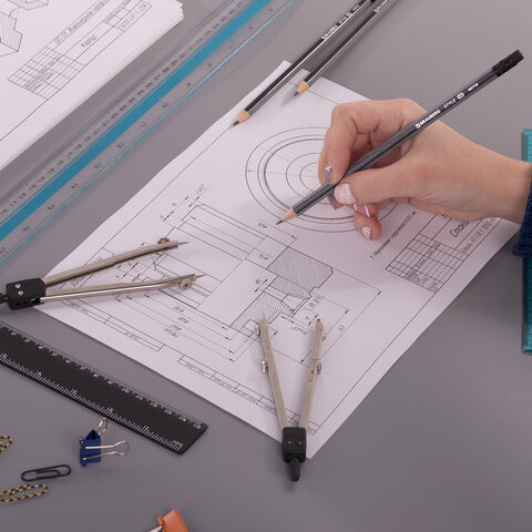 Изображение товара Набор простых карандашей Brauberg Style / 181719 (12шт)