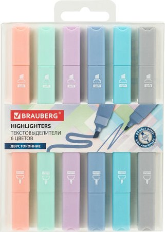 Изображение товара Набор маркеров Brauberg Macaroon / 152513 (6цв)